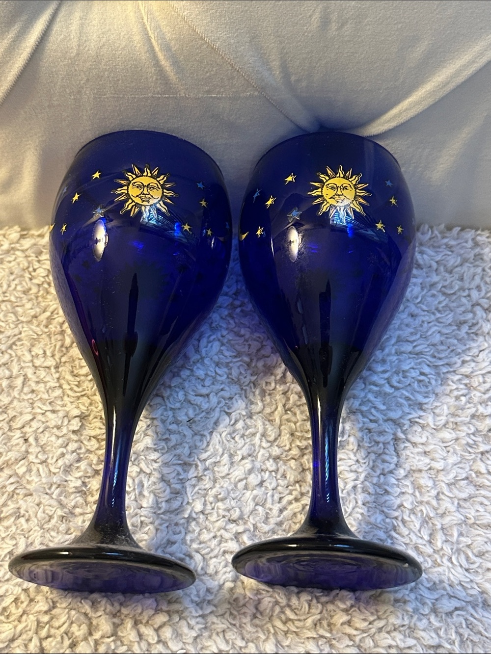 Gorgeous Vintage Libbey Celestial Wine Glasses